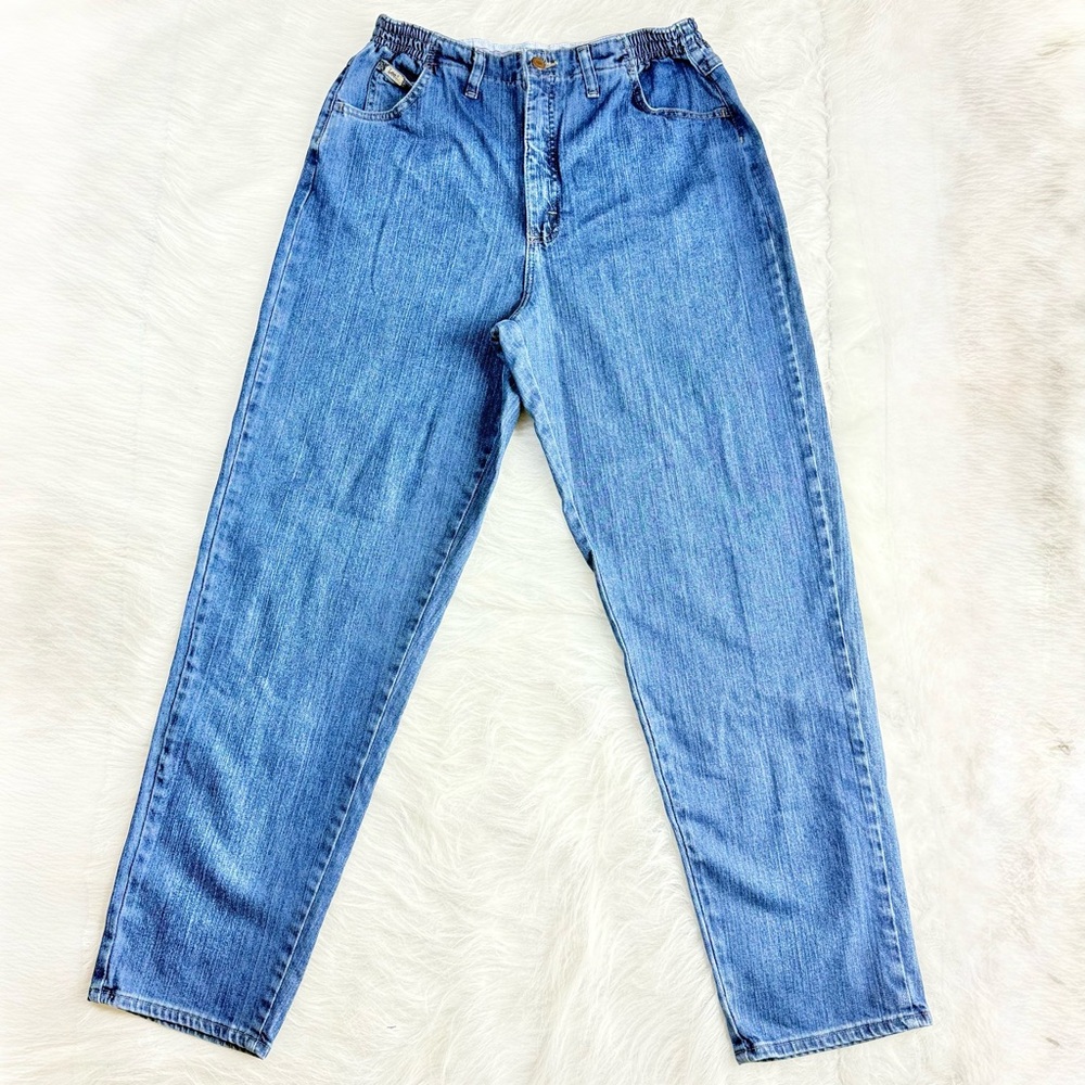 Vintage 90s/Y2K Lee Side Elastic Mom Jeans • Size 14M • Made in Mexico •130273